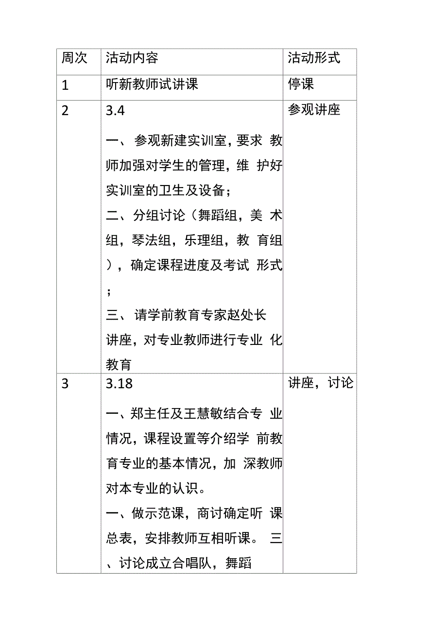 学前教育专业教研计划_第1页