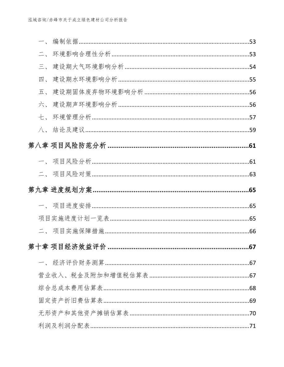 赤峰市关于成立绿色建材公司分析报告_第5页