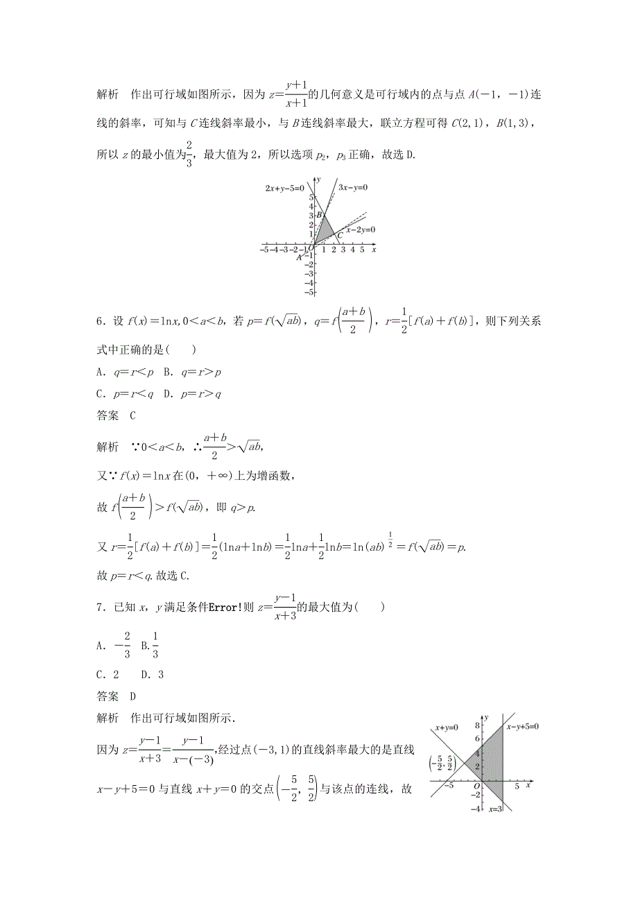 高考数学二轮复习 考前回扣6 不等式讲学案 理_第4页