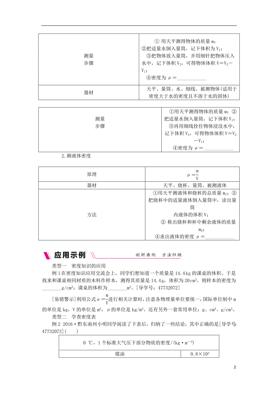 八年级物理上册5.3密度知识的应用练习新版粤教沪版0810355_第2页