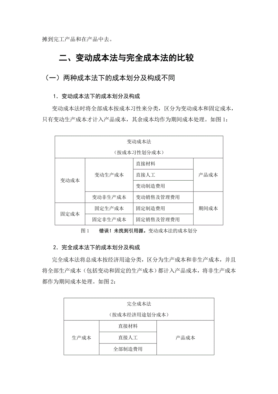 变动成本法与完全成本法的比较分析毕业论文_第5页