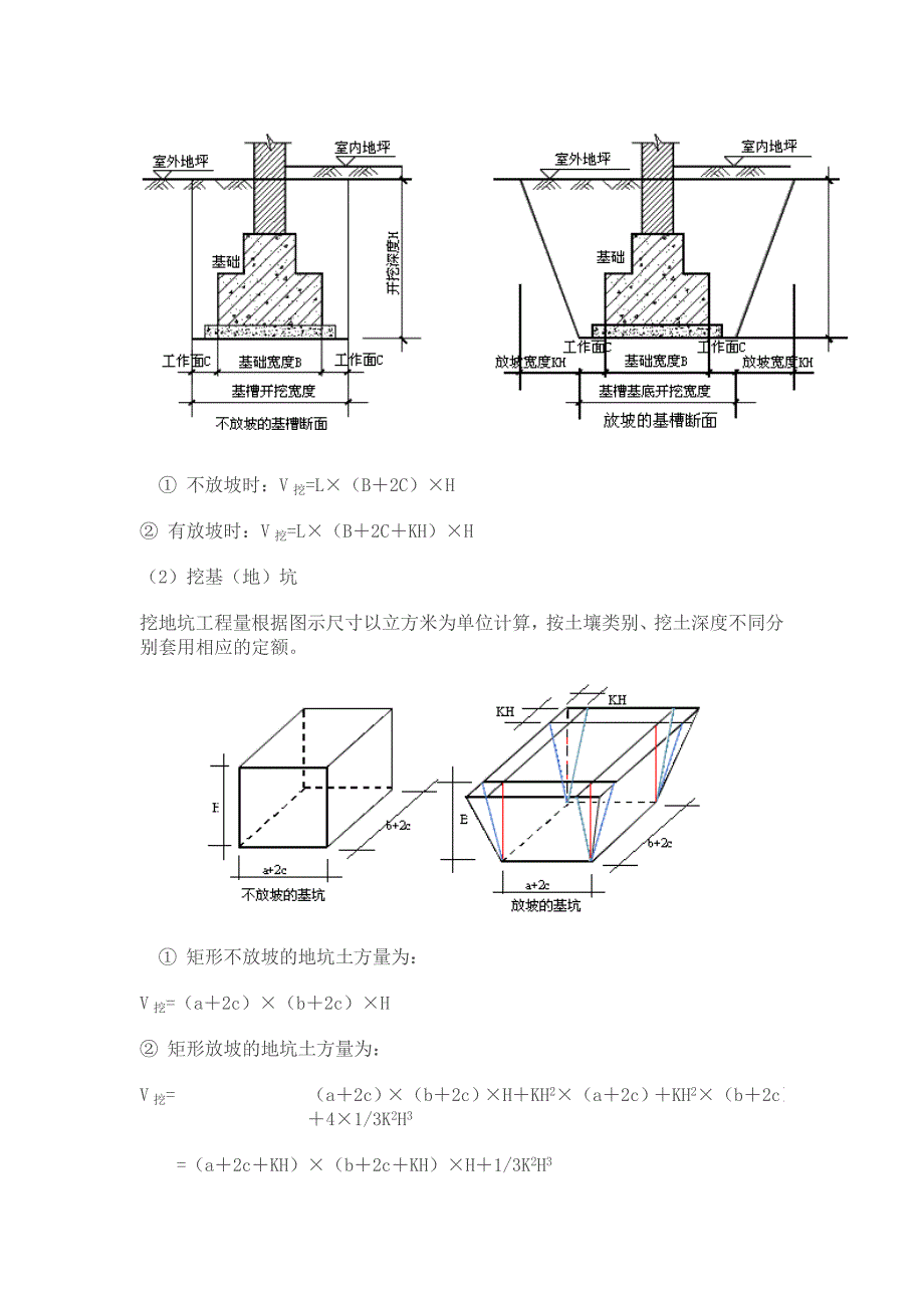 土石方放坡常用计算公式_第2页