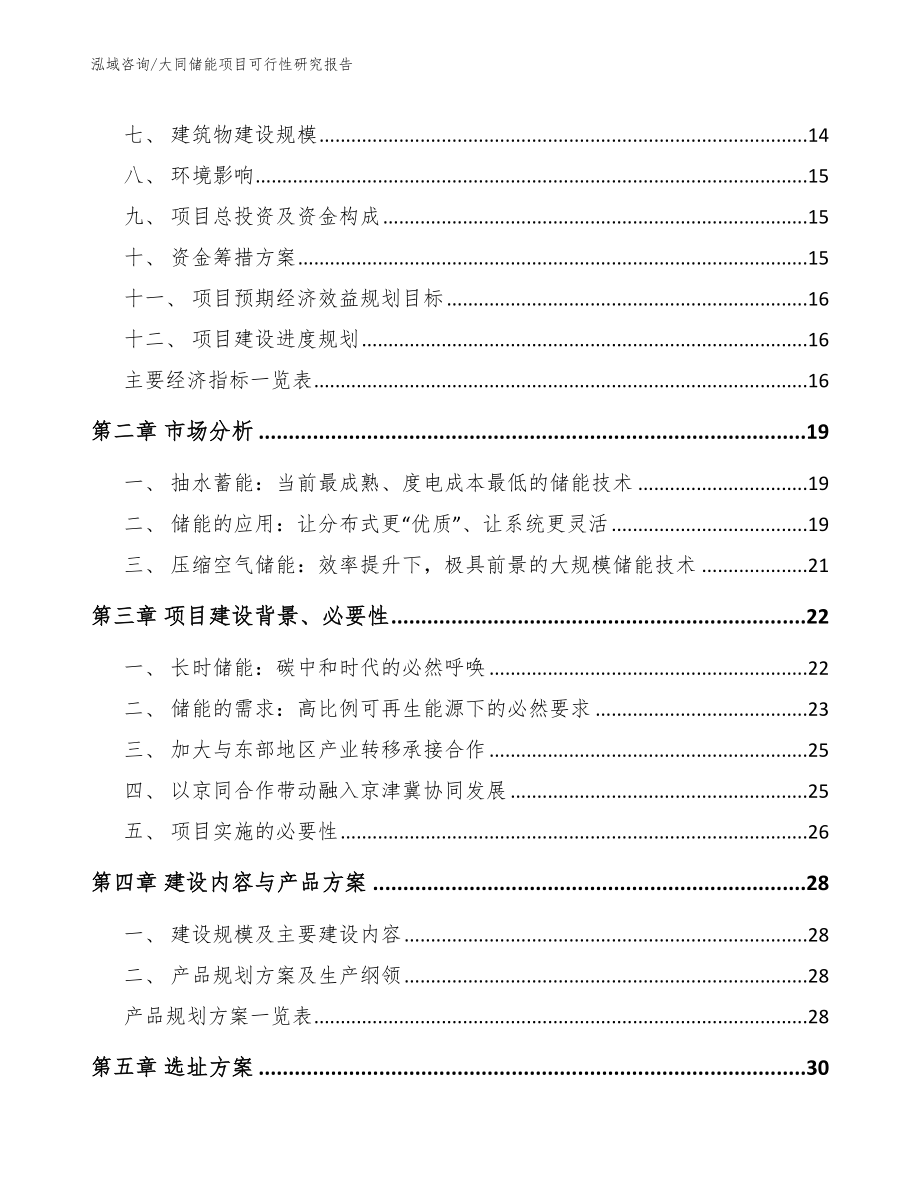 大同储能项目可行性研究报告【参考模板】_第4页