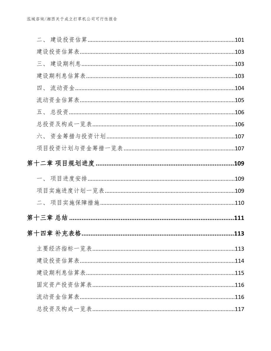 湘西关于成立打草机公司可行性报告（范文）_第5页