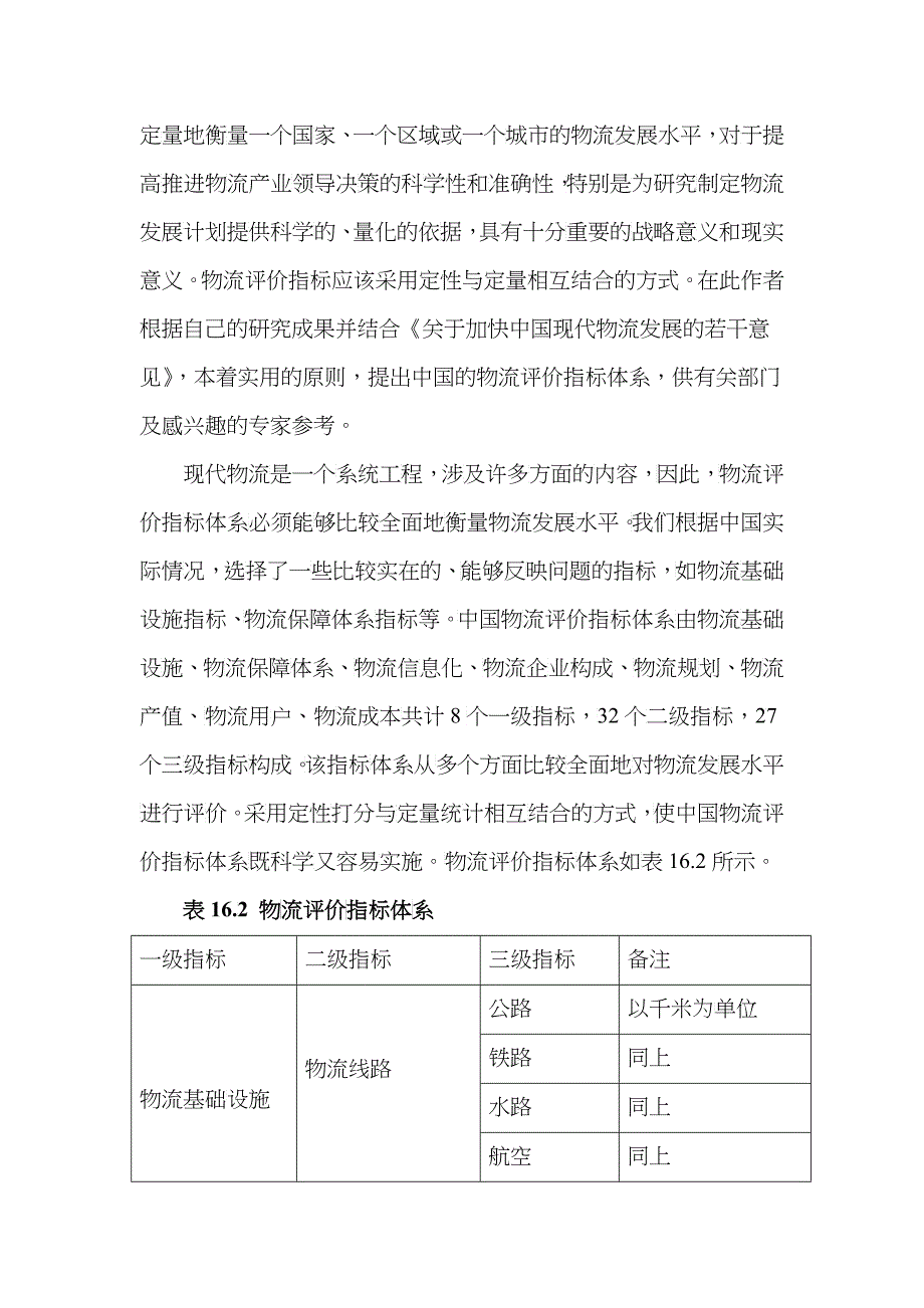 物流评价指标体系研究_第2页