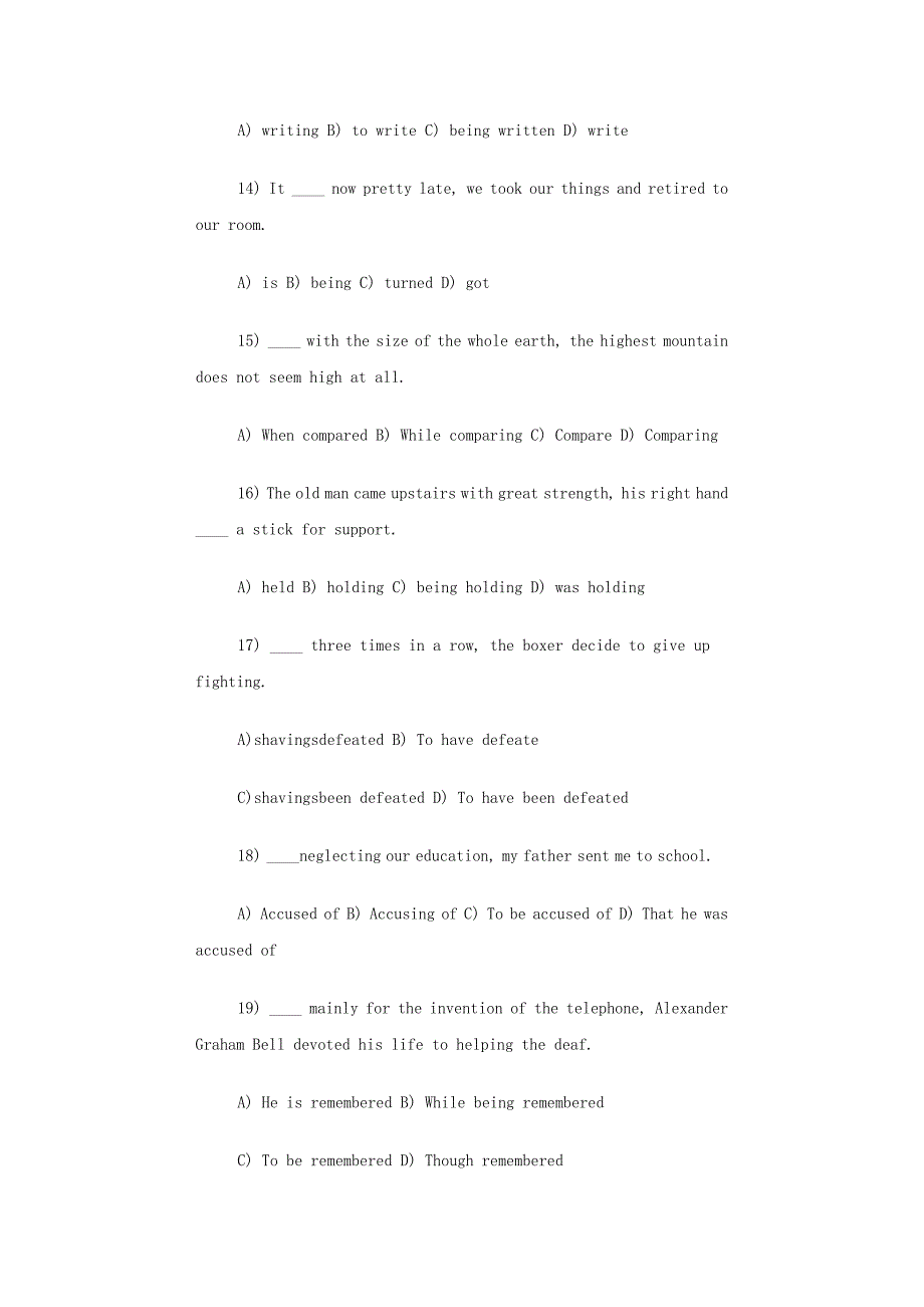 四级语法：分词练习题.doc_第3页
