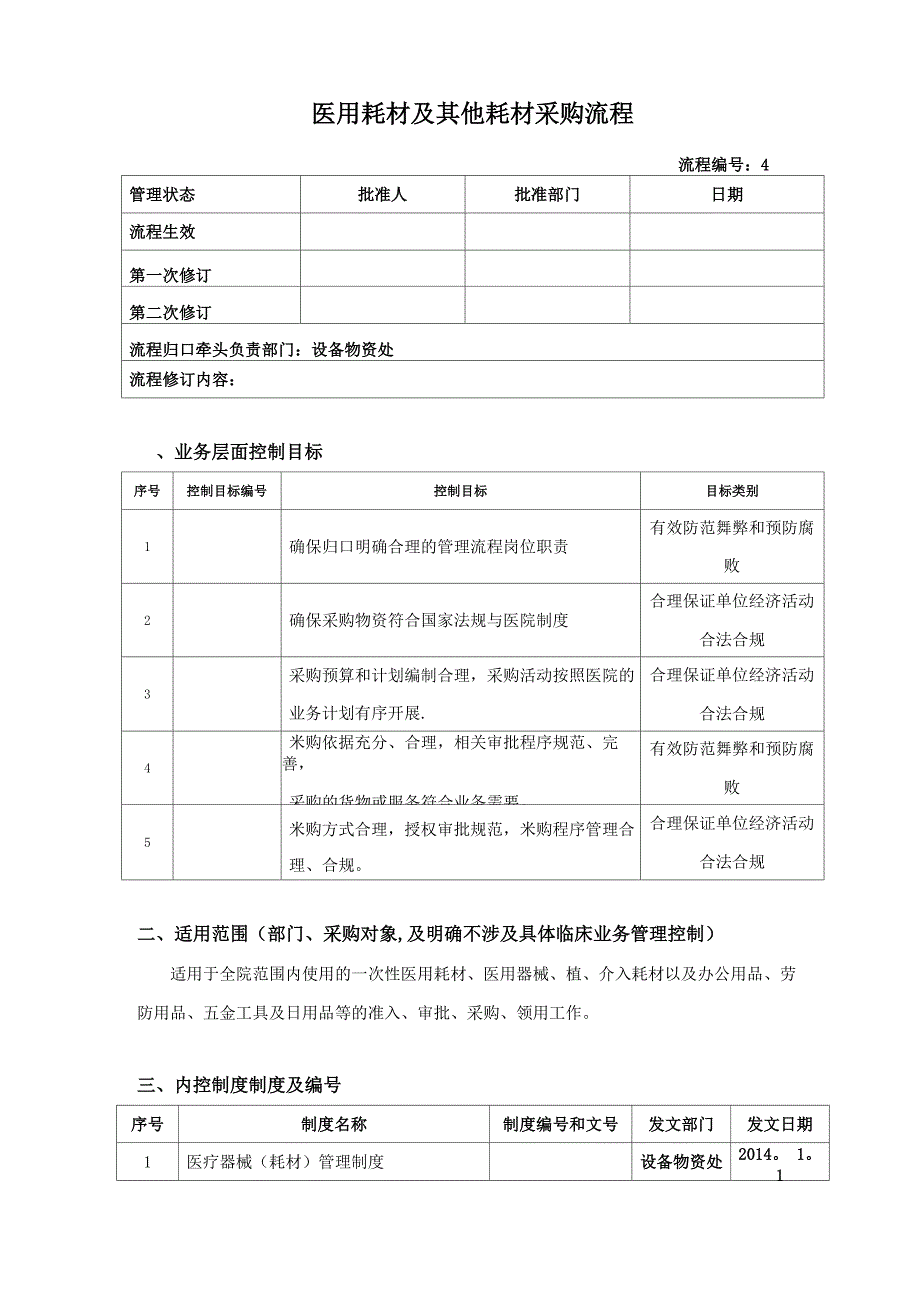 医用耗材及其他耗材采购流程_第1页