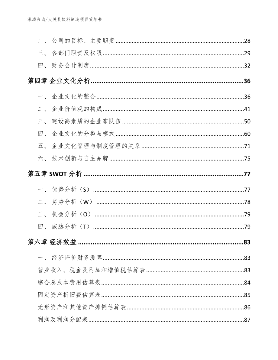大关县饮料制造项目策划书模板_第2页