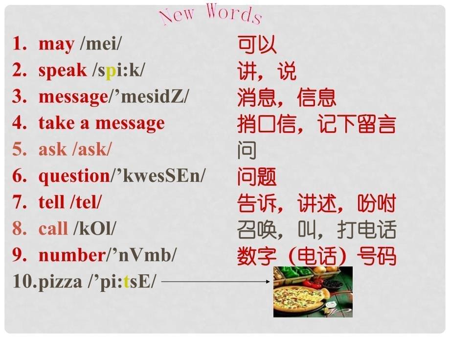 五年级英语下册 Lesson 1《May I speak to Mary》课件6 科普版_第5页