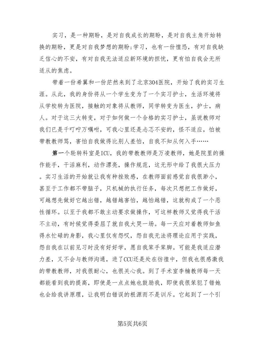 优秀学生毕业实习总结（三篇）.doc_第5页