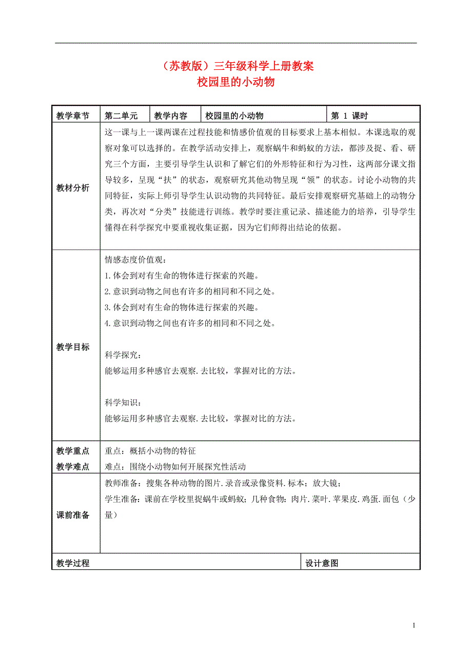 校园里的小动物教案_第1页