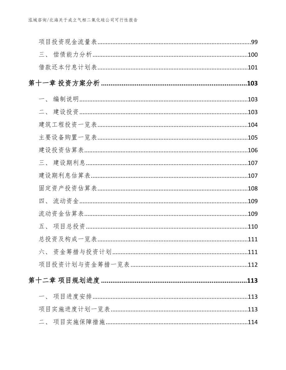 北海关于成立气相二氧化硅公司可行性报告_第5页