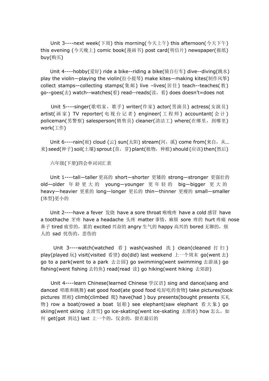 小学英语各册单词集锦.doc_第5页