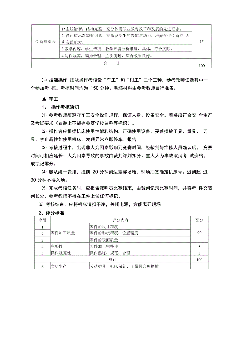 机械加工制造专业教师业务能力考核实施方案_第3页