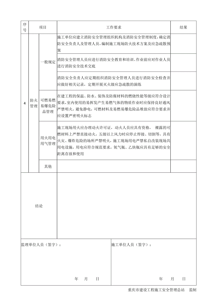 施工现场消防安全检查 验收表_第3页