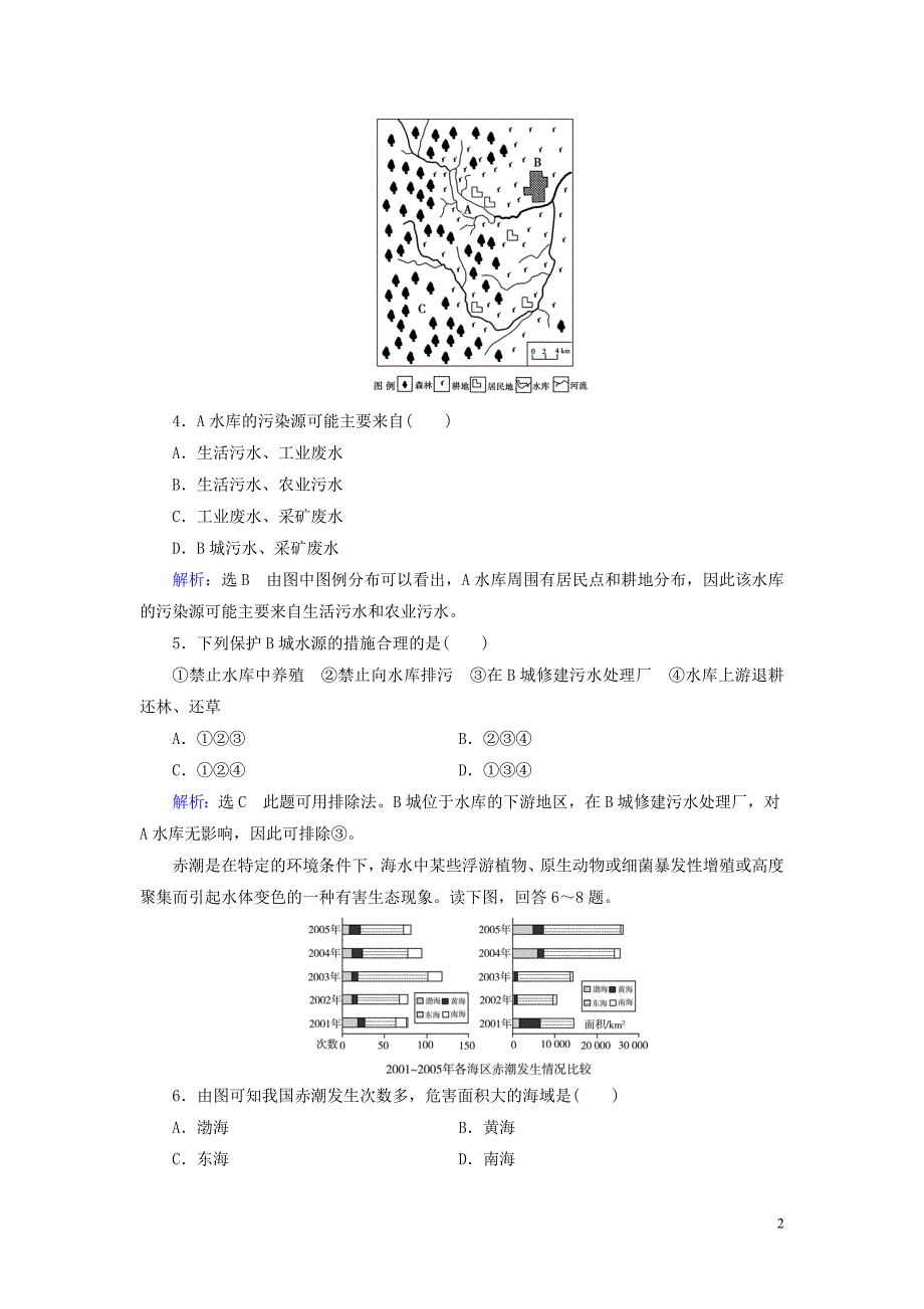 2019_2020学年高中地理第2章环境污染与防治第1节水污染及其成因练习新人教版选修6.doc_第2页