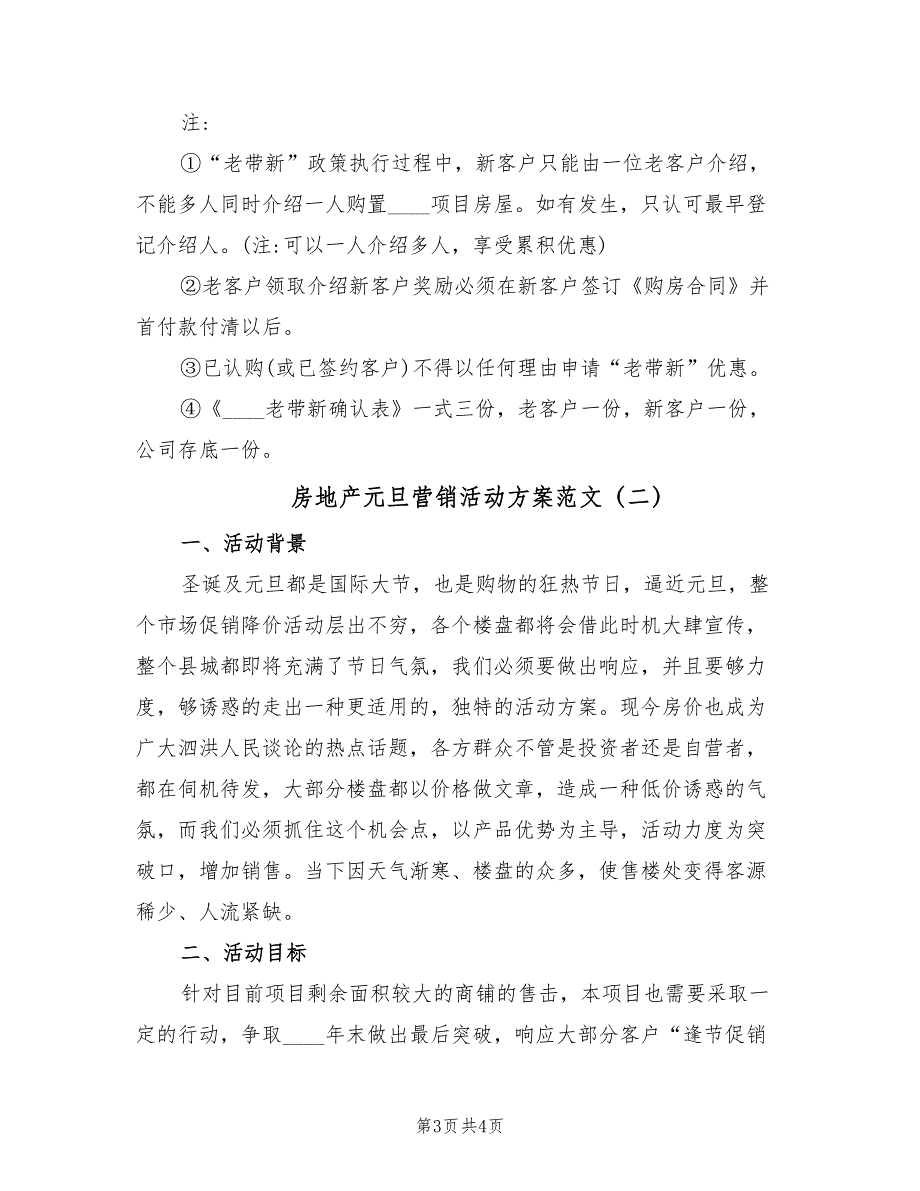 房地产元旦营销活动方案范文（3篇）_第3页