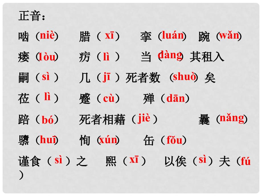 江苏省丹徒县高桥中学九年级语文上册 19《捕蛇者说》课件 苏教版_第3页