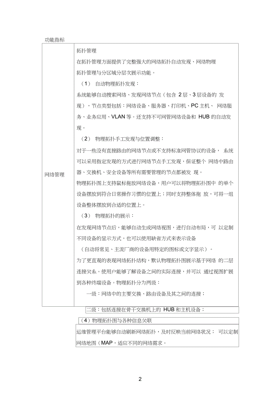 天融信智能运维管理平台技术指标_第2页