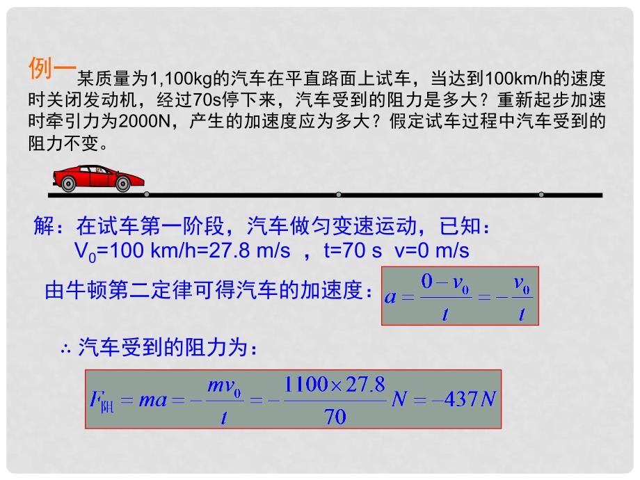 高中物理 牛顿第二定律的应用课件 粤教版必修1_第4页