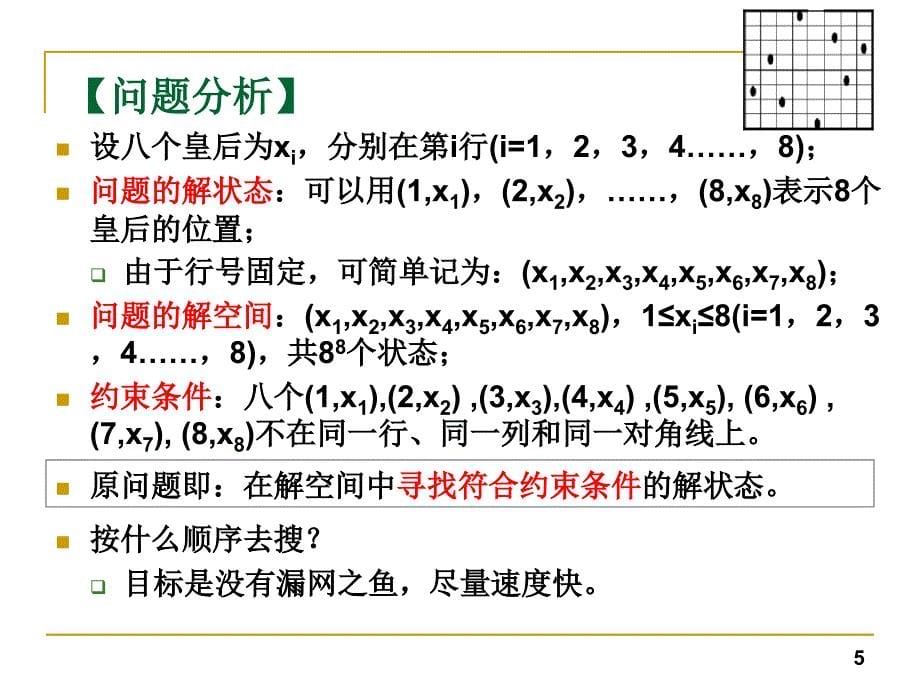 八皇后问题详细的解法课件_第5页