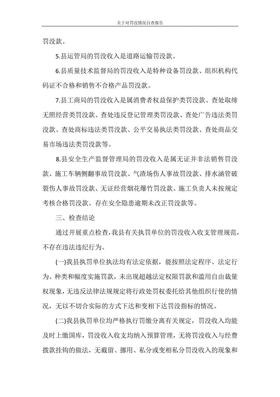 关于对罚没情况自查报告.doc_第5页