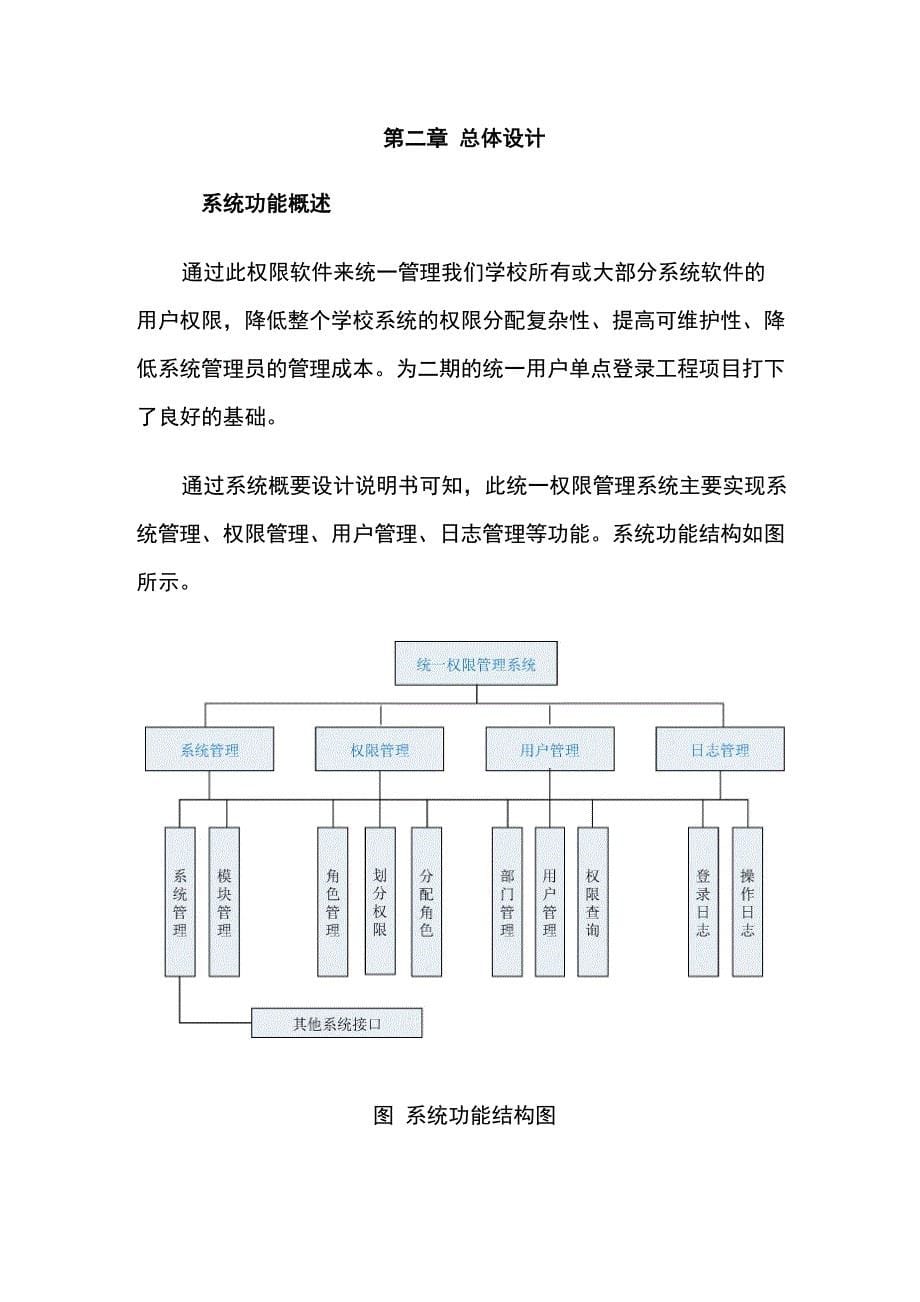 111111111通用权限管理系统详细设计说明书(1)_第5页