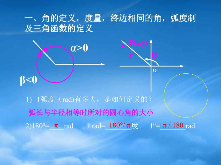 高一数学三角函数复习课人教_第3页