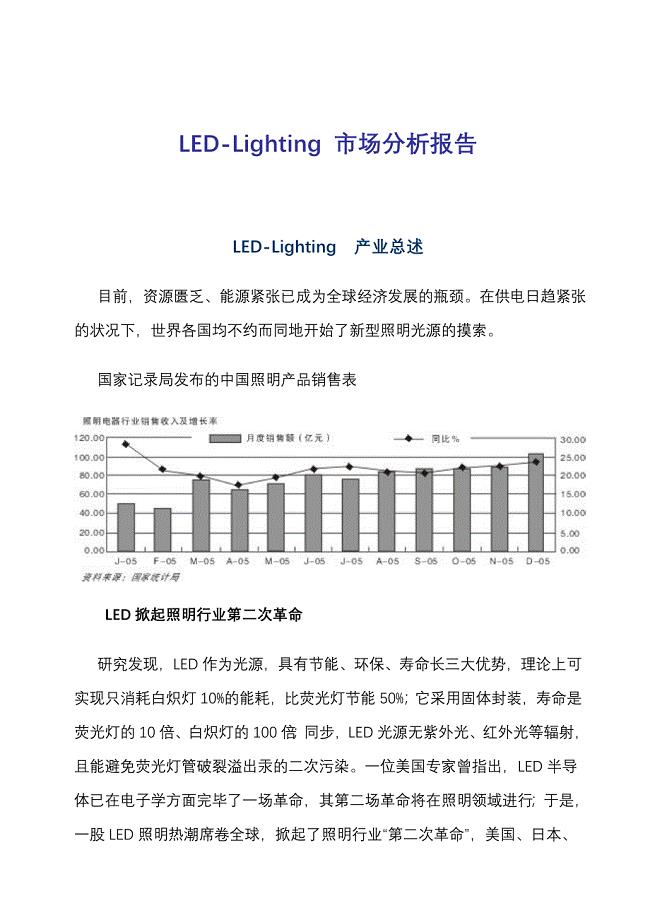 LED市场分析管理知识报告