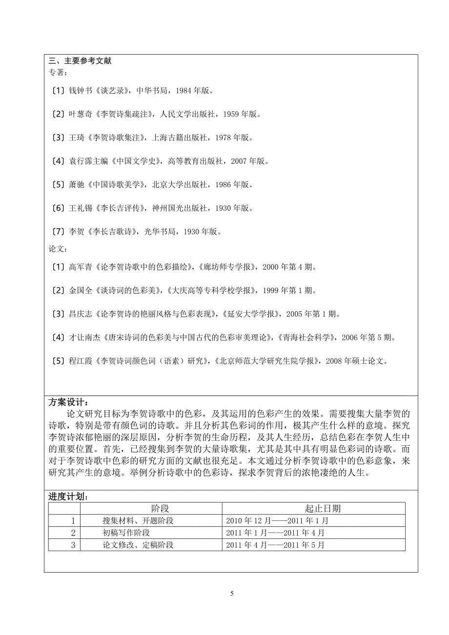 毕业设计(论文)-浅谈李贺诗歌中的色彩_第5页