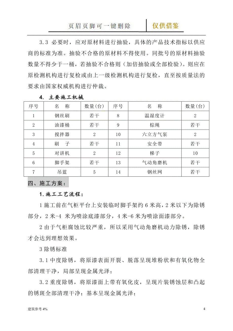 煤气柜防腐施工方案1【古柏文书】_第4页