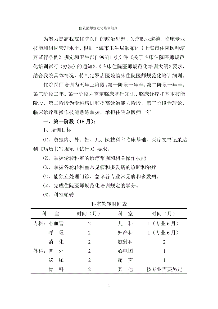 住院医师规范化培训细则_第1页