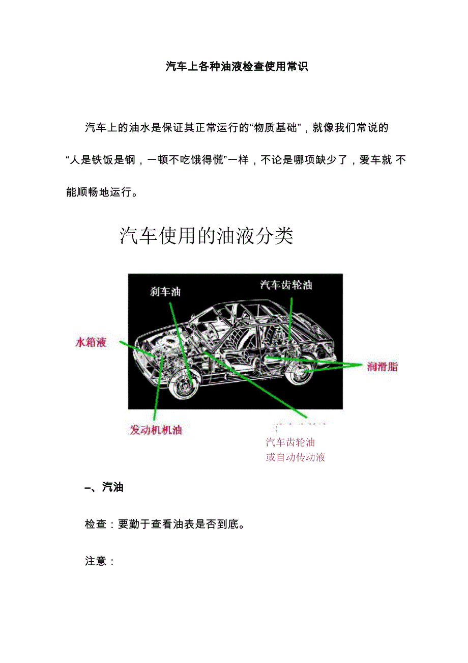 汽车各种油液的检查与更换_第1页