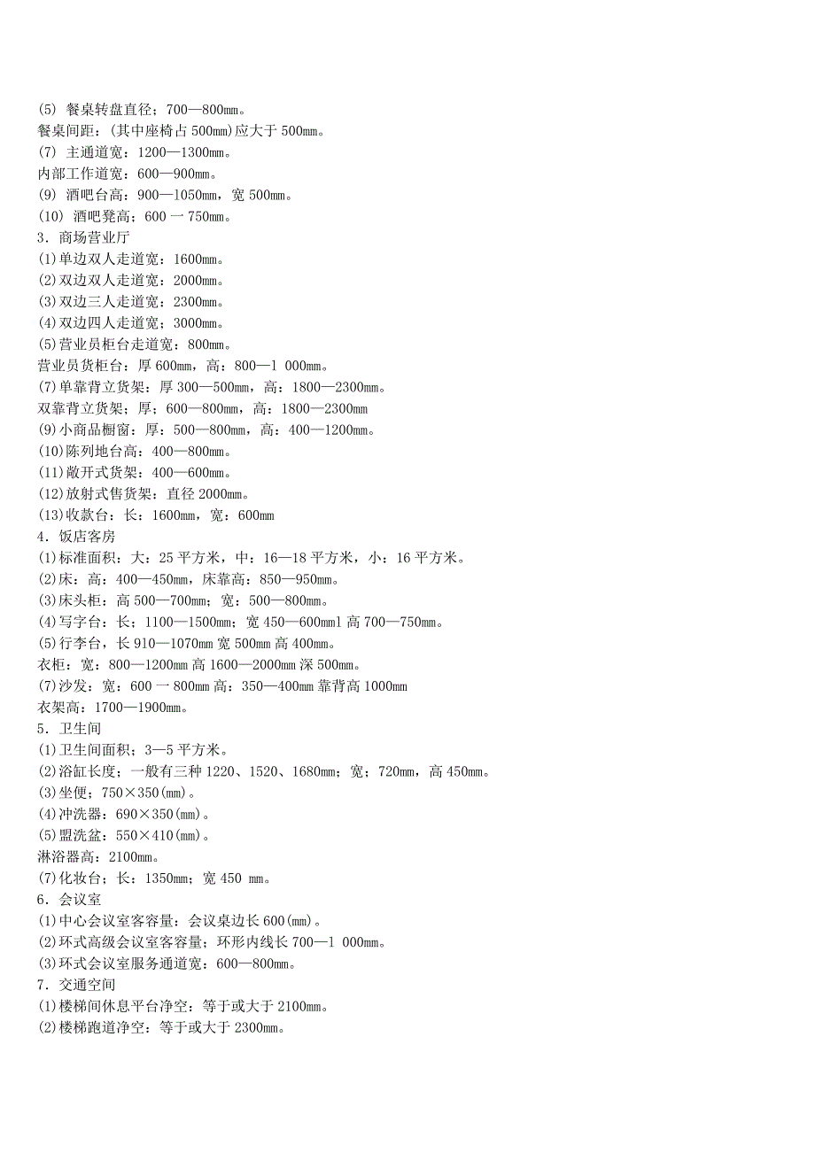 室内设计标准家具尺寸标准_第2页