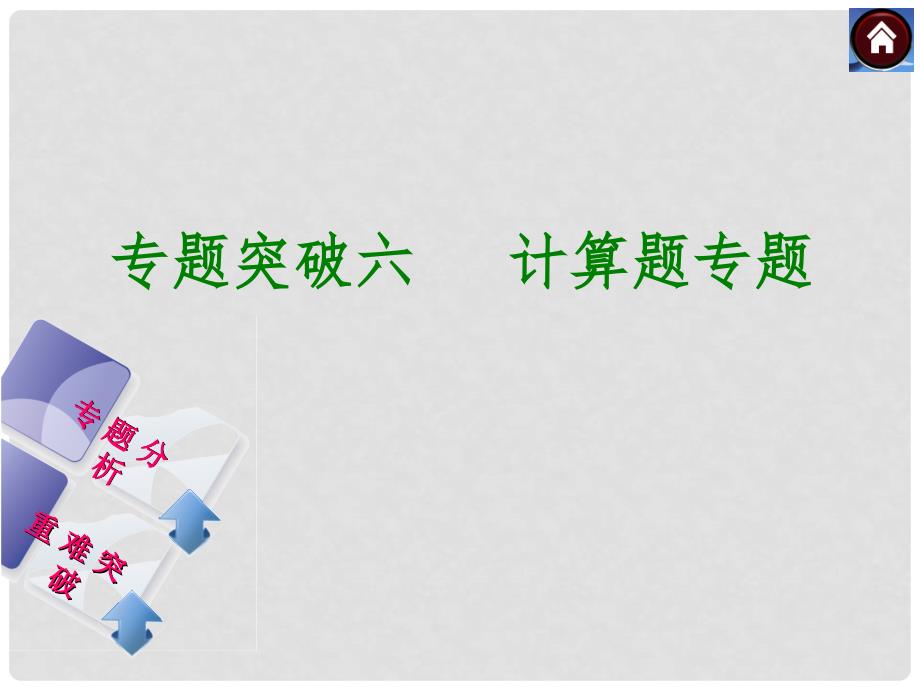 中考化学复习方案 专题突破六 计算题专题课件（专题分析+重难突破 含试题）.ppt_第1页