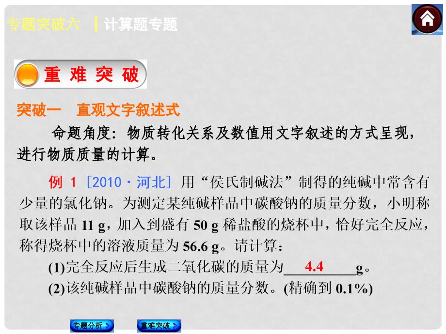 中考化学复习方案 专题突破六 计算题专题课件（专题分析+重难突破 含试题）.ppt_第4页