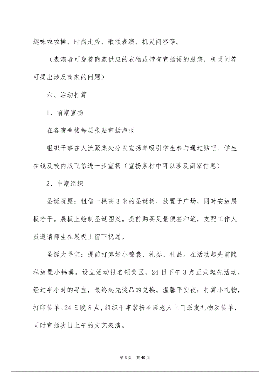 圣诞节活动策划模板集锦九篇_第3页