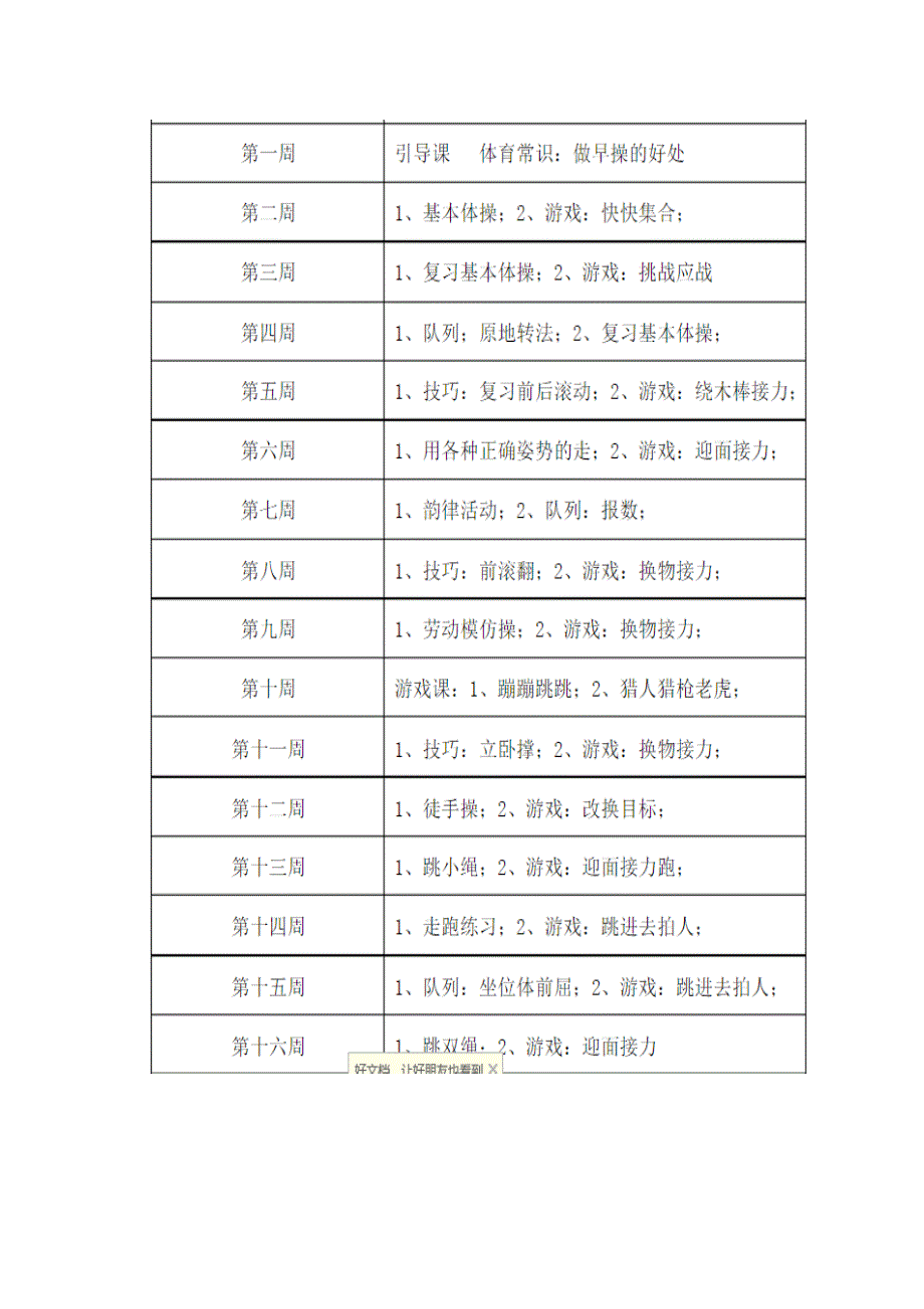 一年级下册体育与健康教学计划_第3页