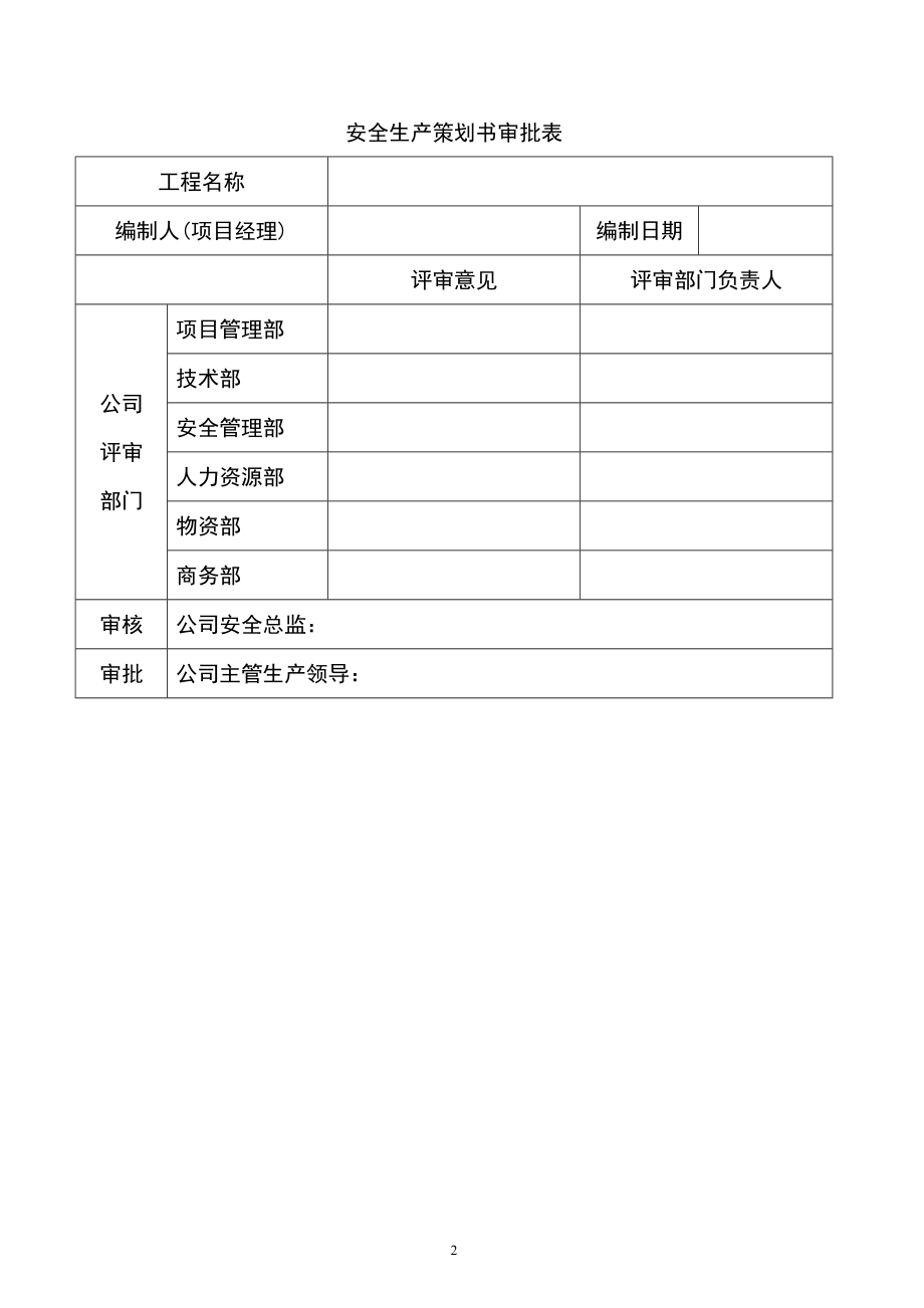 大厦车库项目施工现场安全管理策划书范本_第2页