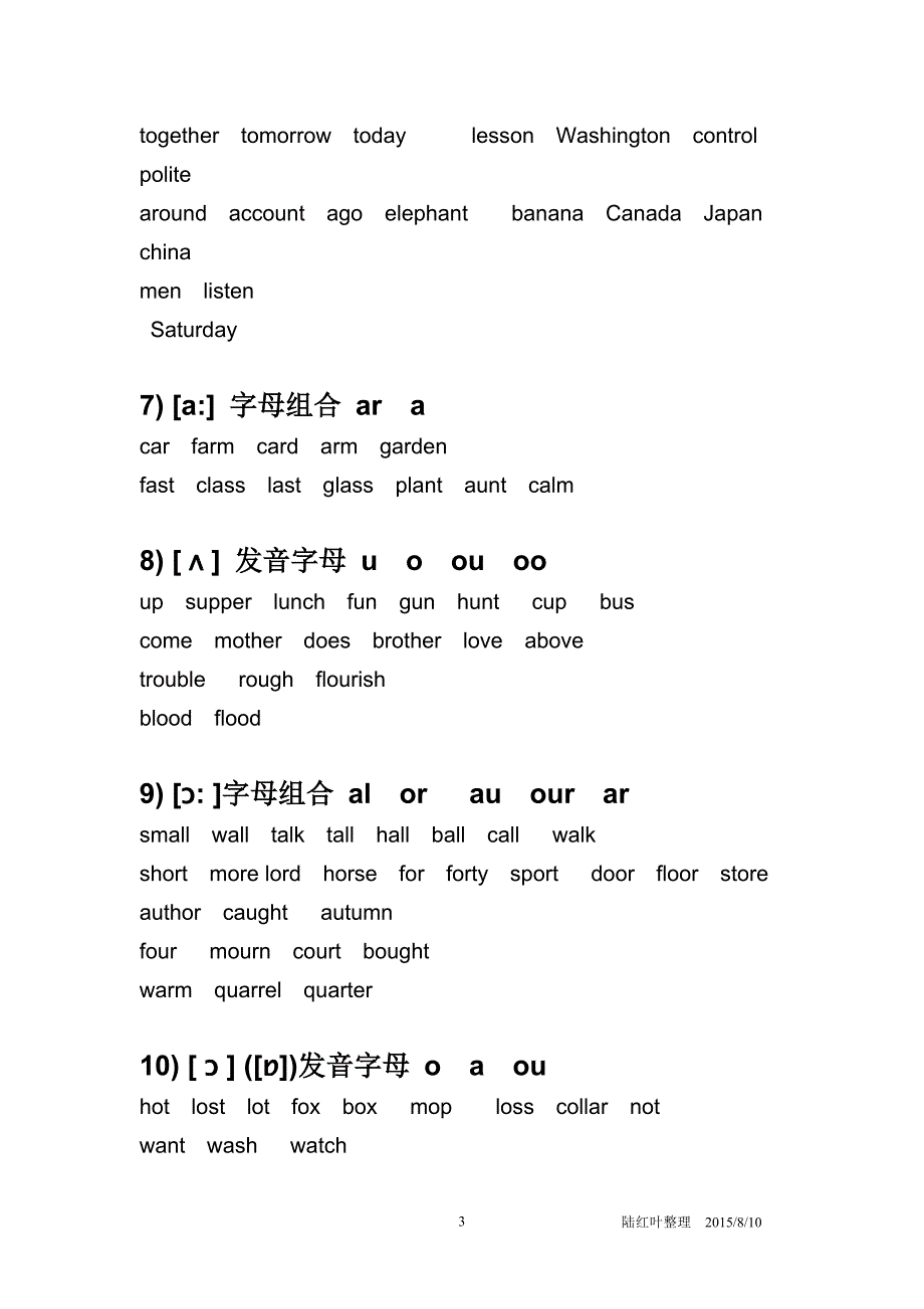 英语国际音标表(含字母组合)[1]_第3页