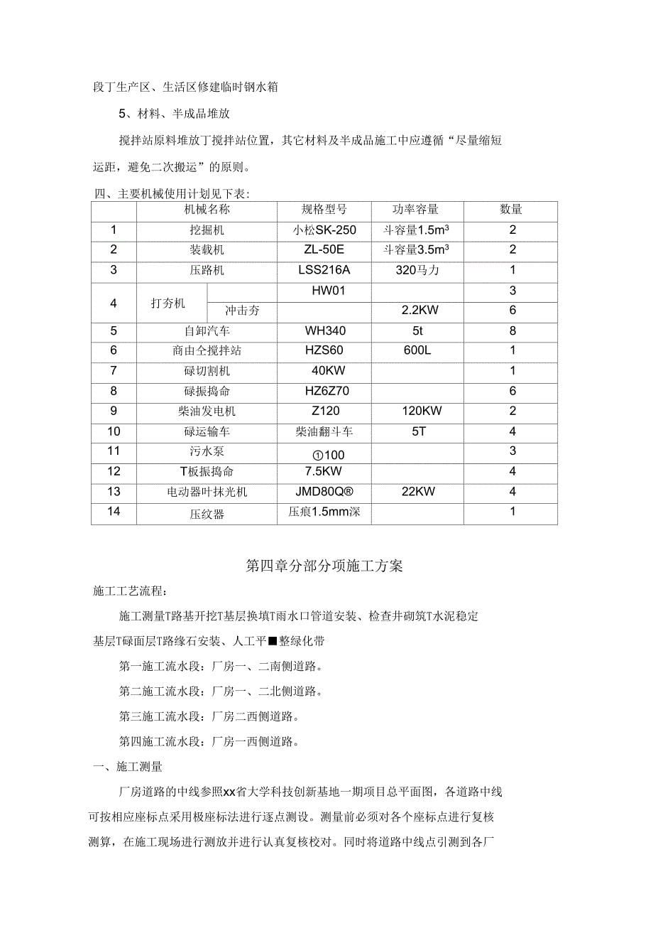 厂房道路工程专项工程施工设计方案_第5页