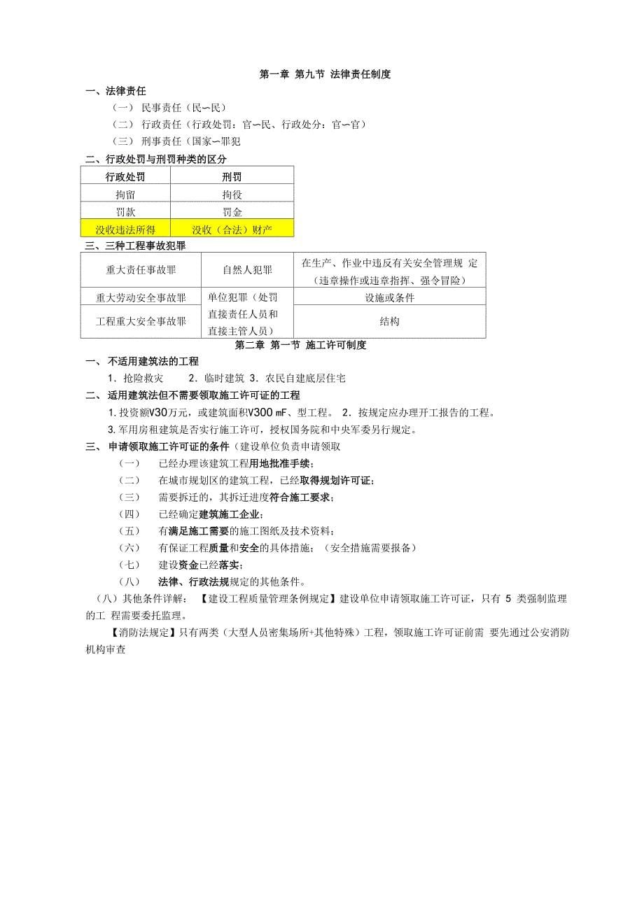 二建法规知识点归纳_第5页