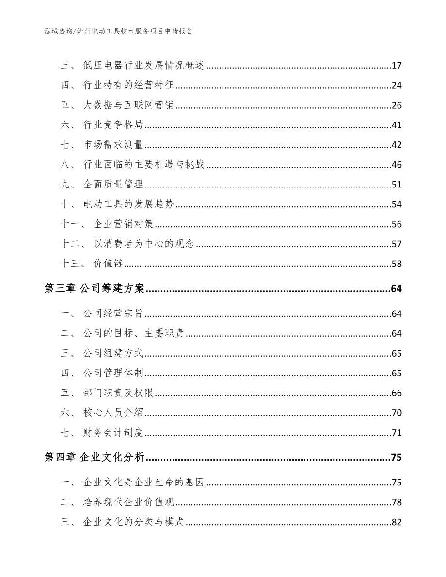 泸州电动工具技术服务项目申请报告_模板_第4页