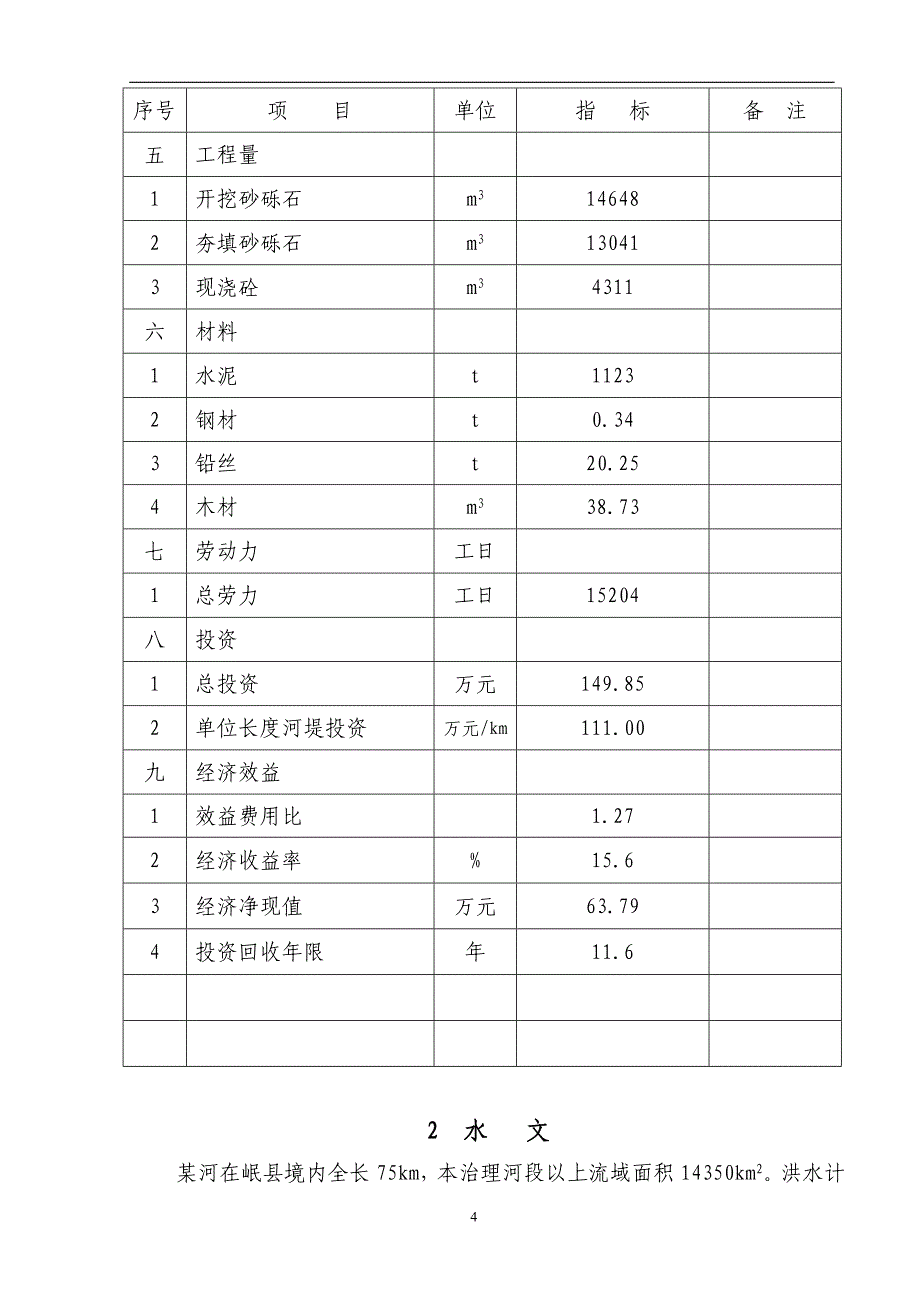 某段堤防工程可行性研究报告汇总_第4页