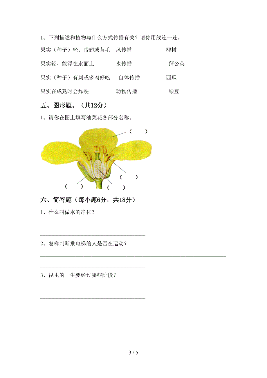 四年级科学上册期末考试题及答案【精选】.doc_第3页