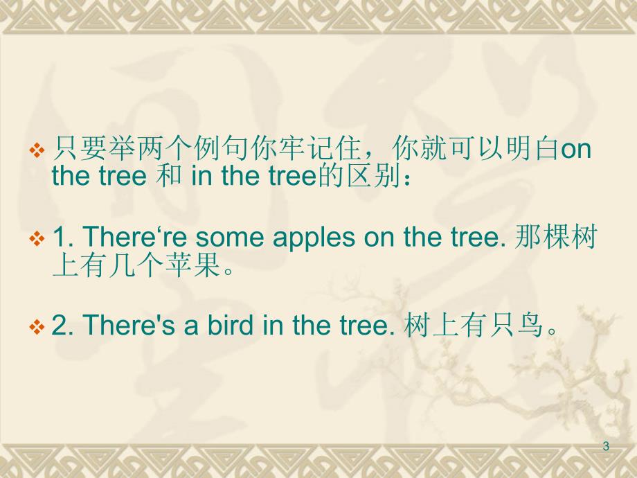 on the tree与in the tree的区别优秀课件_第3页