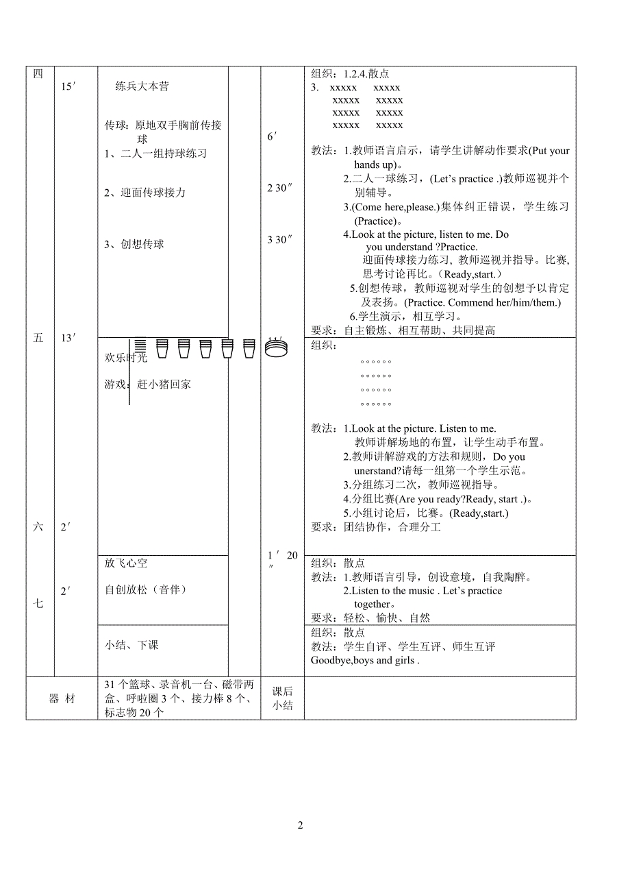 小学体育与健身课教案_第2页