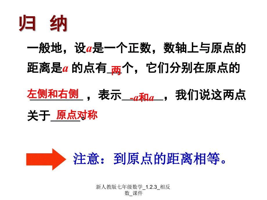 新人教版七年级数学_1.2.3_相反数_课件_第4页