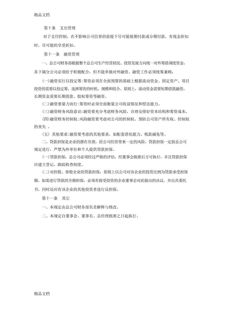 公司资金管理办法资料_第5页