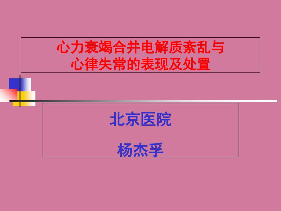 心力衰竭合并电解质紊乱与心律失常的表现及处理杨杰孚ppt课件_第1页